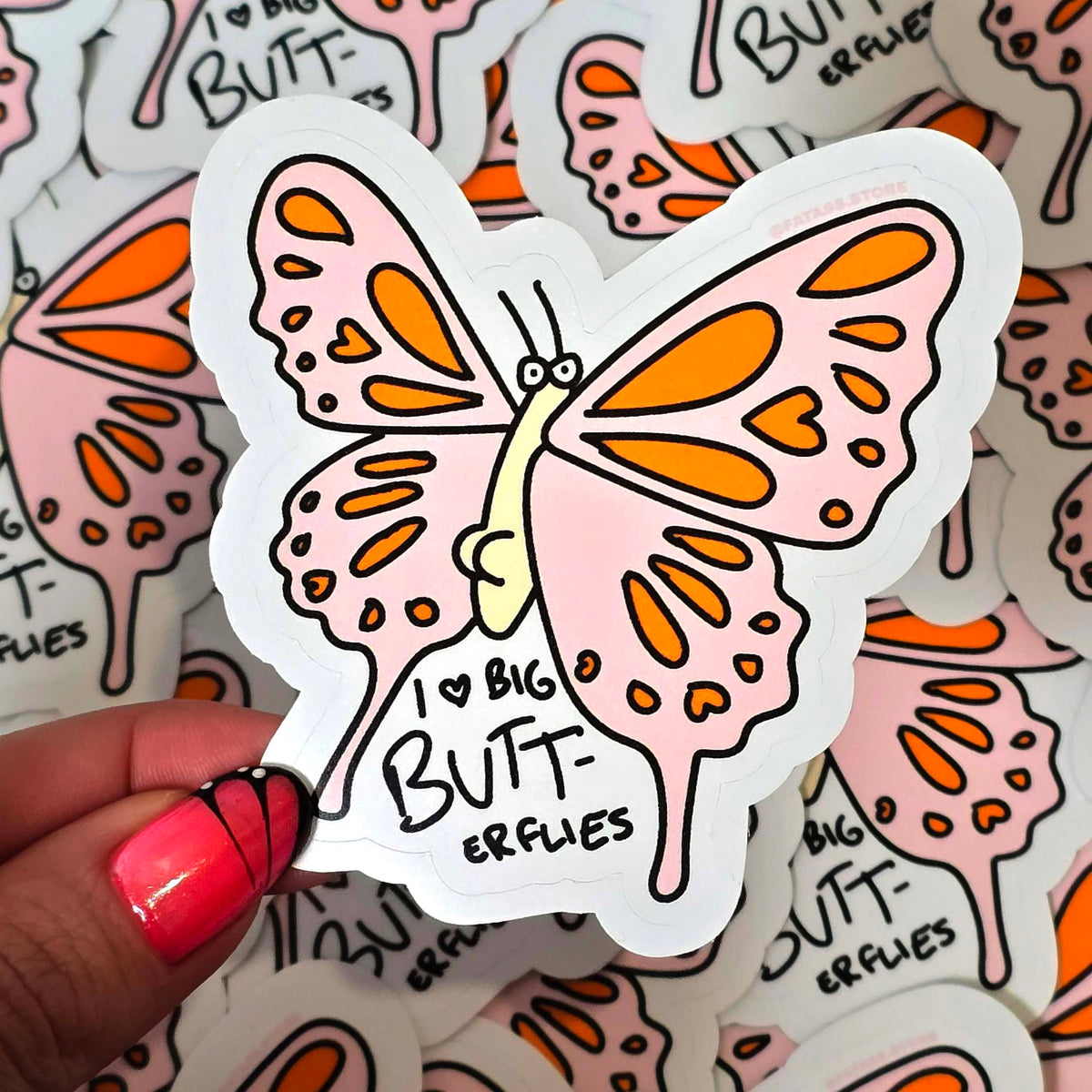 Big Butt-erfly Sticker