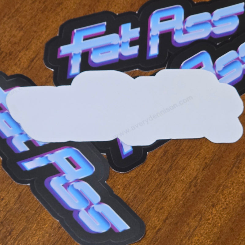 Blue Chrome Fat Ass - Slap Sticker