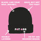 Fat Ass Black Beanie - Fat Ass Store