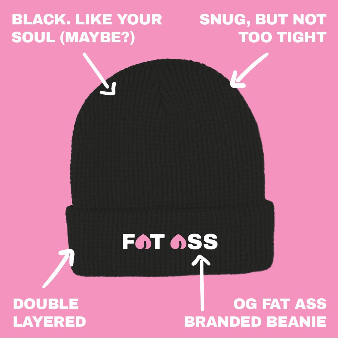 Fat Ass Black Beanie - Fat Ass Store