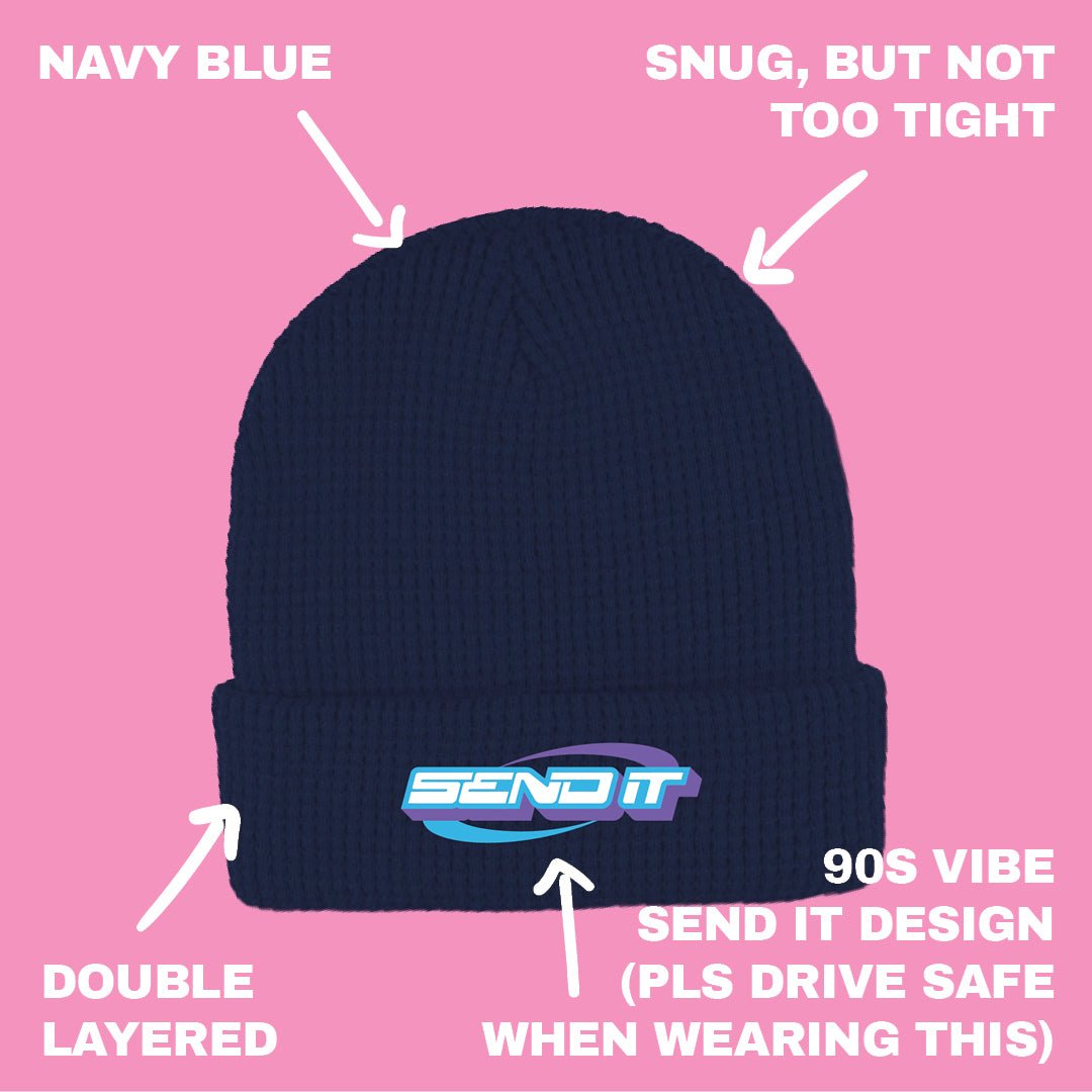 Send It Navy Beanie - Fat Ass Store