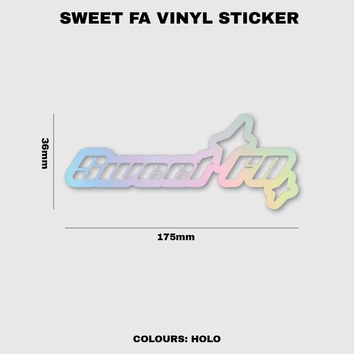 Sweet FA Vinyl Sticker - Fat Ass Store