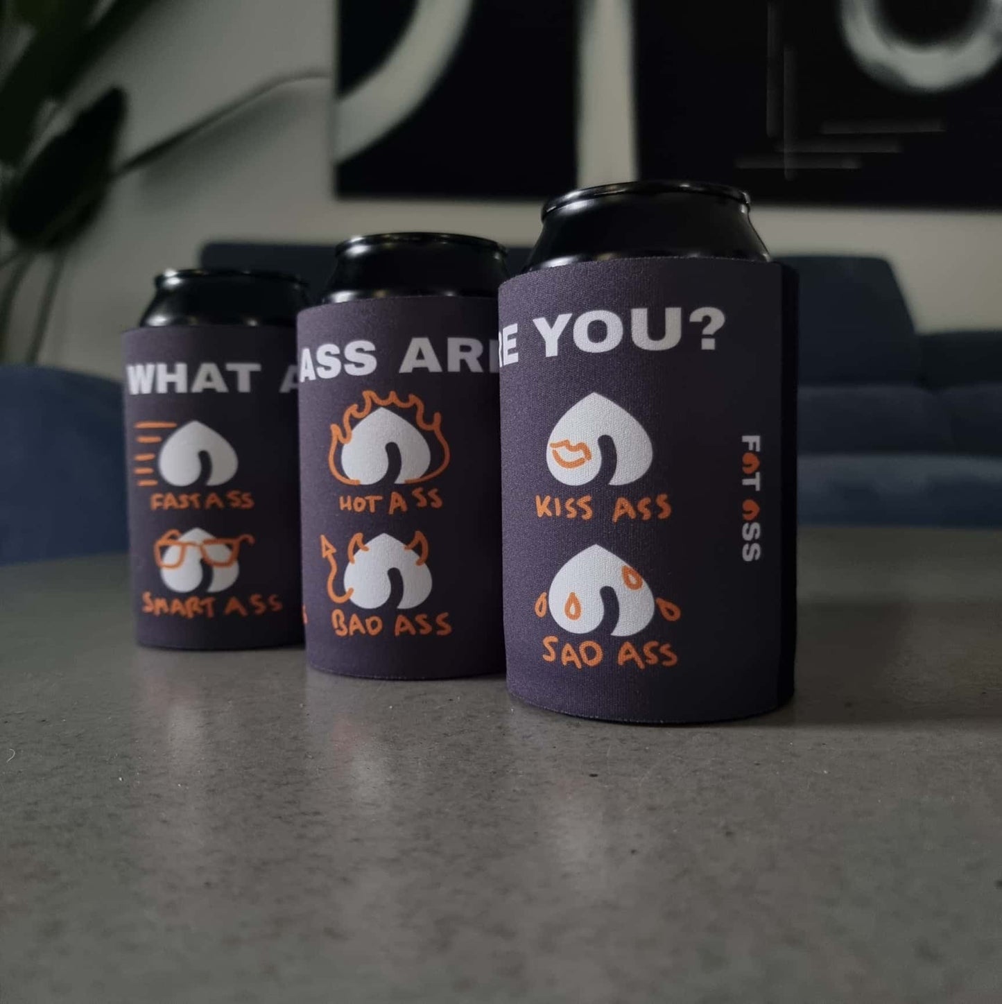 6 PACK Fat Ass Stubby Holders For Adam