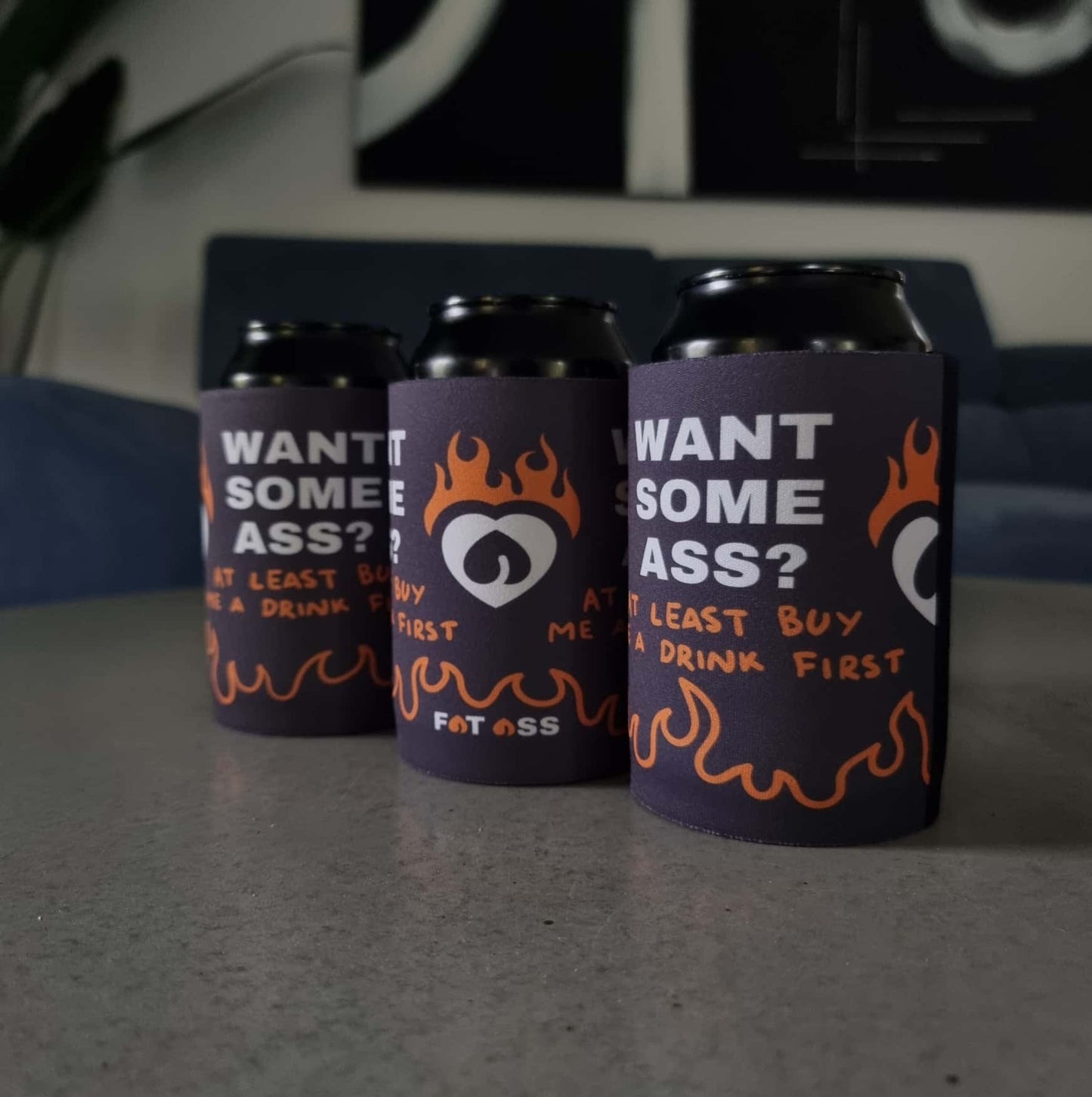 6 PACK Fat Ass Stubby Holders For Adam