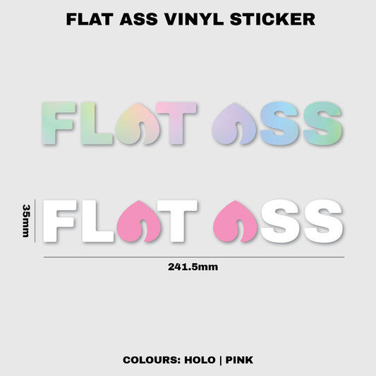 Flat Ass Vinyl Sticker