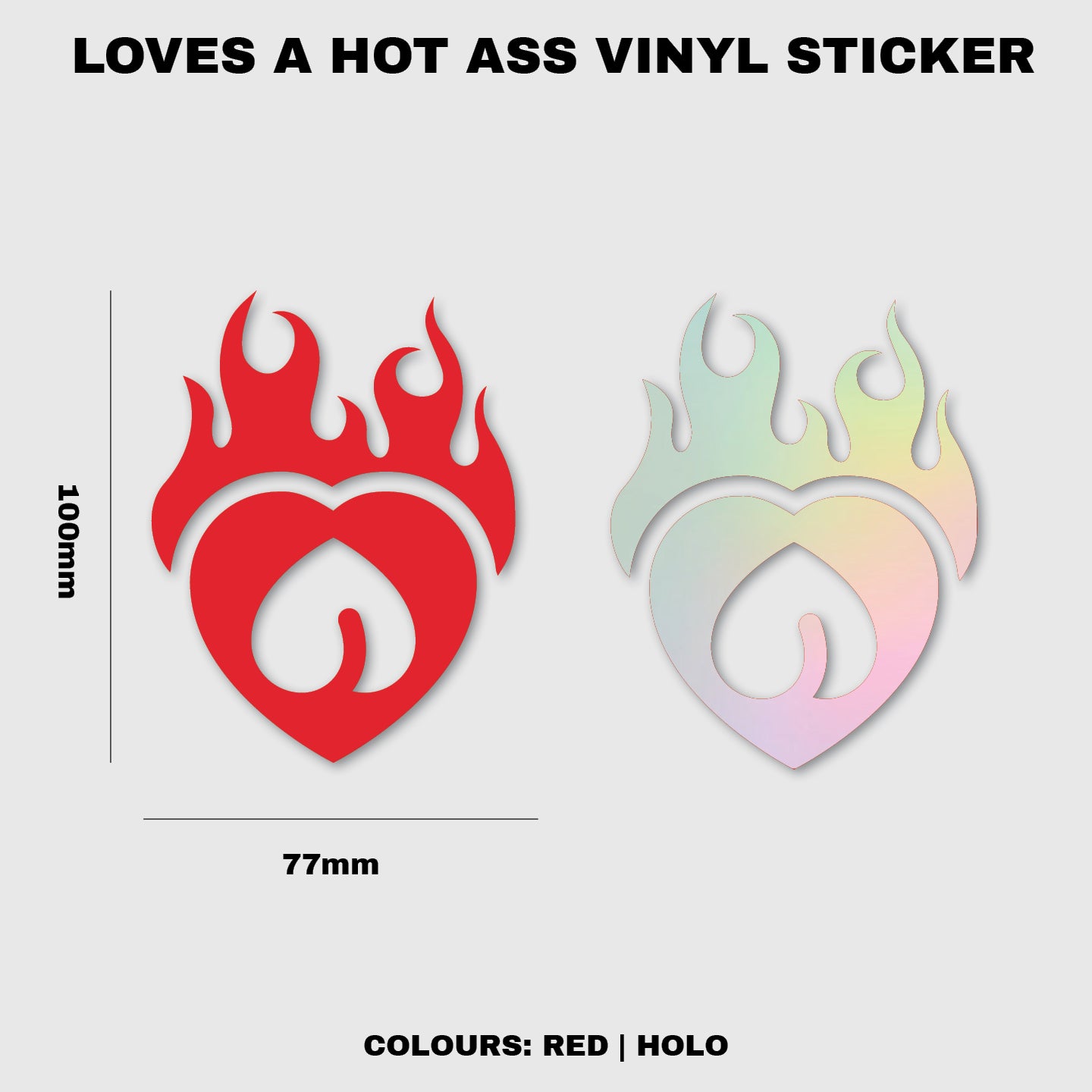 Loves A Hot Ass Vinyl Sticker