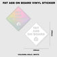 Fat Ass On Board Vinyl Sticker