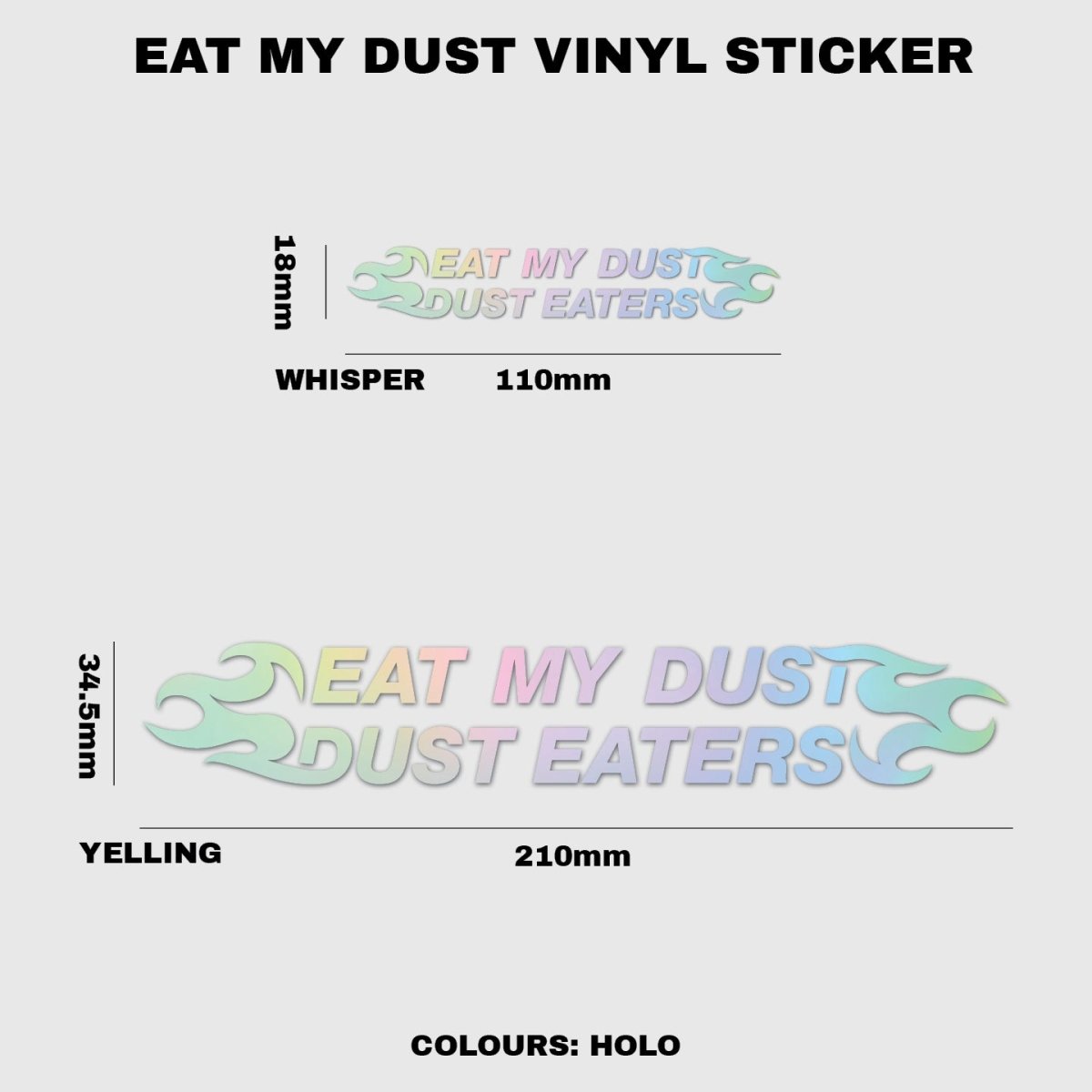 Eat My Dust Dust Eaters Vinyl Sticker - Fat Ass Store