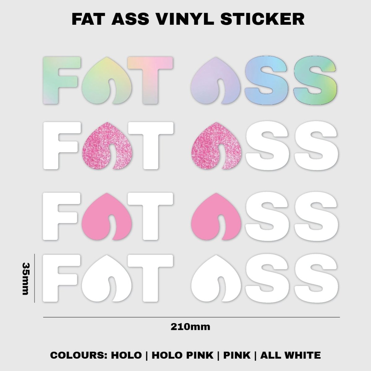 Fat Ass Vinyl Sticker - Fat Ass Store