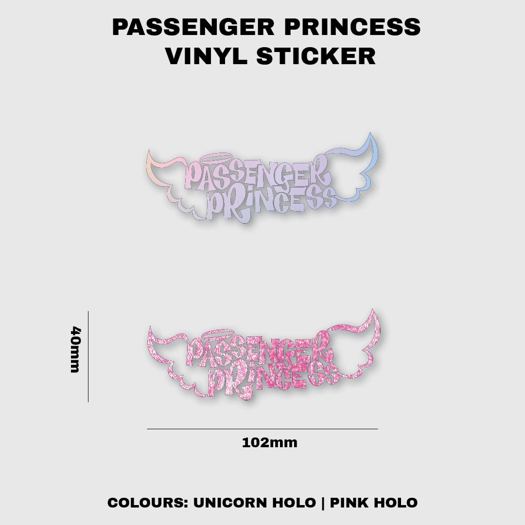Passenger Princess Vinyl Sticker - Fat Ass Store